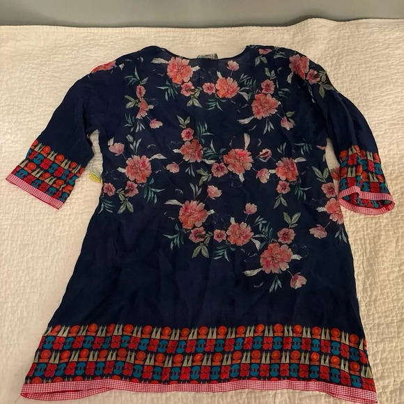 Johnny Was Canvasita floral pattered blouse small - Picture 7 of 7